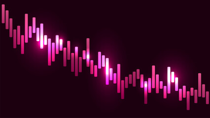 Glowing pink soundwave pattern on dark background creates vibrant visual effect