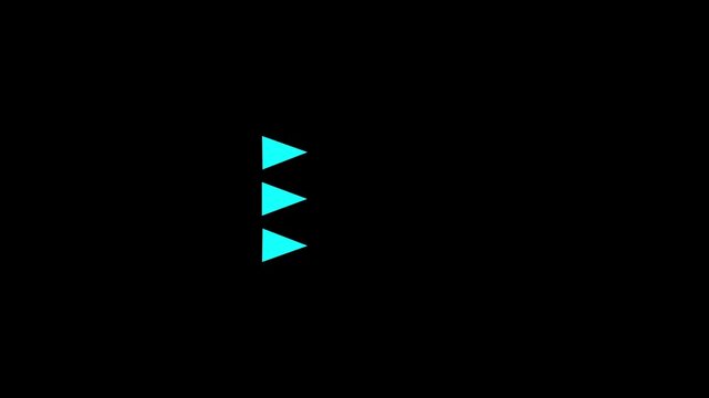 Air flow arrow animation 4k video. Wind flow, cold, cooling air, air conditioner direction, animated arrows. Transparent background