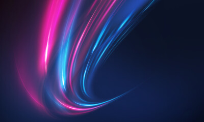 Fototapeta premium Abstract light shining lines background. The light speed movement concept of future technology. Futuristic, technology pattern for banner or poster design.