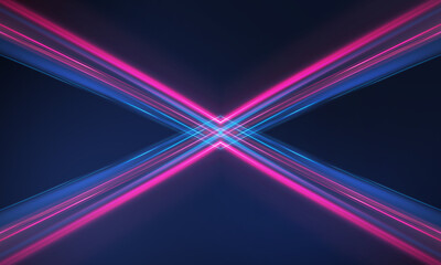 Fototapeta premium Abstract light shining lines background. The light speed movement concept of future technology. Futuristic, technology pattern for banner or poster design.