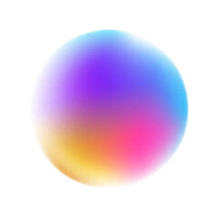 Purple color circle gradient noise gradation. Abstract violet pink colorful watercolor blur mesh shape on white background. Gradient aura, grain neon blob with noise effect vector illustration. © faster