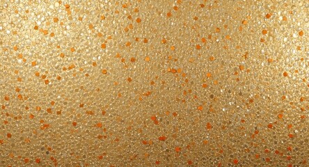 Naklejka premium Party backdrop featuring radiant gold texture embellished with sparkling diamonds and lively orange confetti
