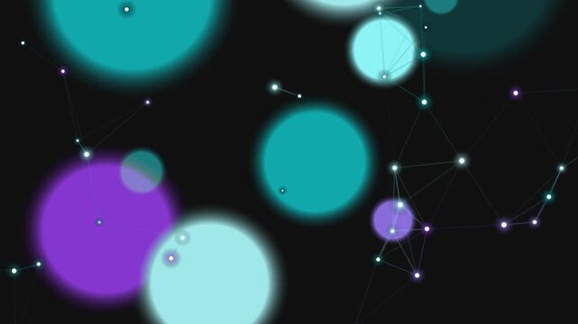 Colorful Abstract Bubbles Floating in Space.
