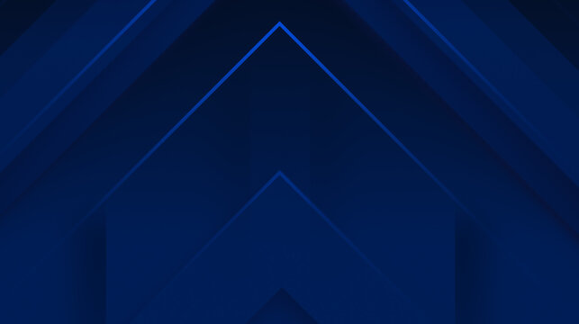 Abstract navy blue geometric arrows background, business growth and success concept, modern corporate minimal design with upward direction