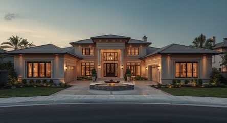 Fototapeta premium Newly created elegant home designed for luxury lifestyle