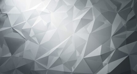 Fototapeta premium Smooth textured low poly triangular background under studio light illumination with copy space