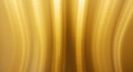 Close framing of reflective golden stainless steel hairline patterned surface