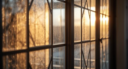 Modern bright window with artistic design elements for improved home interior lighting and ambiance