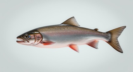 Obraz premium Young salmon fish in life cycle stage preparing for extensive ocean migration