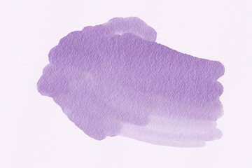 Purple Watercolor Blob Texture Soft Abstract Paint Stain Isolated Paper Texture Background