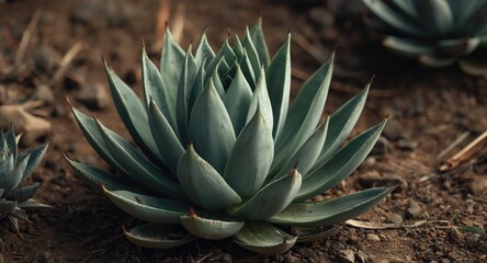 Fototapeta premium Succulent Butterfly Agave growing quickly and surviving extended dry periods