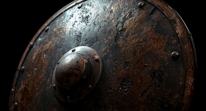 Textured exterior metal shield providing effective protection