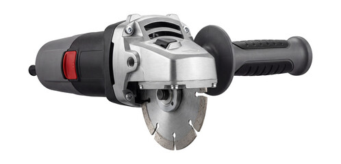 Angle grinder with a diamond blade.