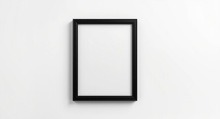 Black frame displayed on untextured white backdrop with copy space
