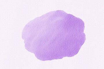 Purple Watercolor Blob Texture Soft Abstract Paint Stain Isolated Paper Texture Background