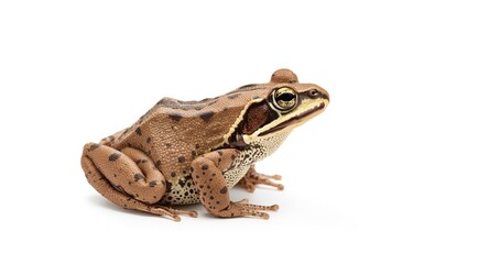 Obraz premium Side angle detailed image of a southern toad isolated on white