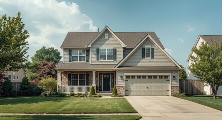 Real estate inflation effects portrayed by a house graphic with copyspace