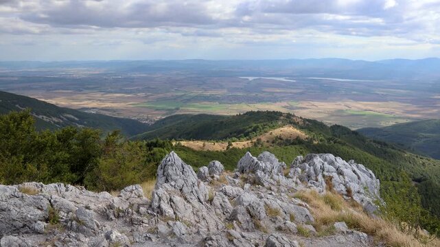 Eagles Nest rocks on a Shipka Pass in Balkan Mountains, Bulgaria, 4k