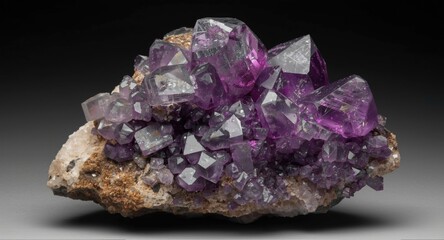 Detailed Alexandrite mineral cluster with vibrant and intricate crystal formations