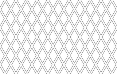 Seamless Geometric Grid Diamonds Pattern. Light Grey Texture. 