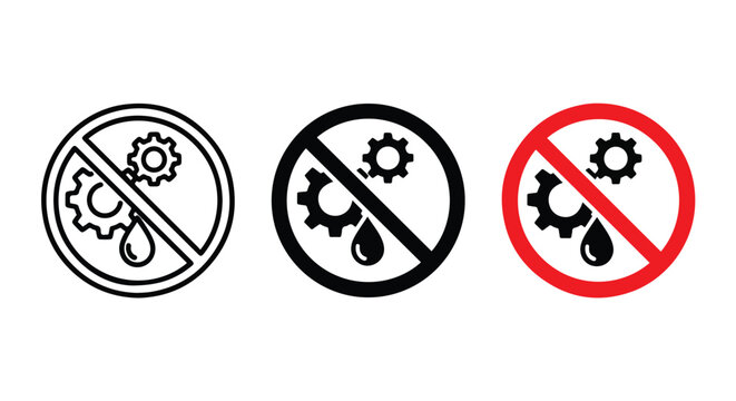 Gear failure icons vector illustration set - Clipart. Icon vector -  Icon collection - icon set - Line and glyph icon and logo template - Editable Icon