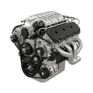 Car Engine Isolated on transparent background PNG Generative AI 