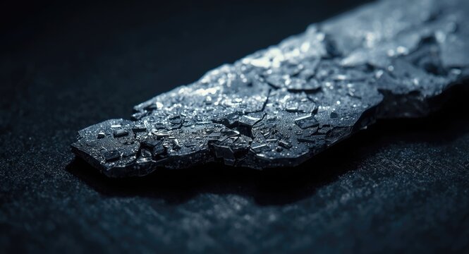 Fragment of platinum group metal osmium highlighting electrical uses