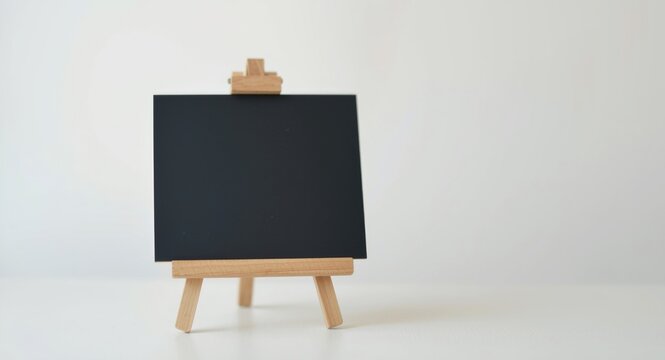 Smartphone photo with soft blur of a tiny blackboard on a portable easel