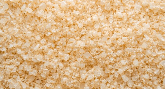 Natural tragacanth gum granules in close detail on clean white board showcasing granular texture