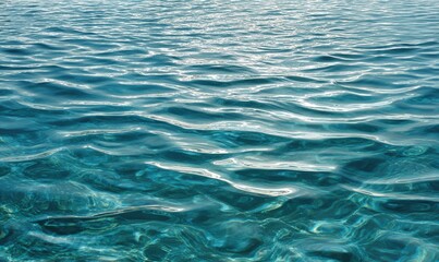 Obraz premium Flat texture of calm drinking water surface viewed directly from above, subtle micro ripples, natural daylight