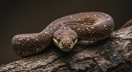 Obraz premium Beautiful Copperhead Snake Portrait Wildlife Photography North Carolina Venomous Reptile Close Up