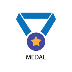 Medal with a round neck lanyard