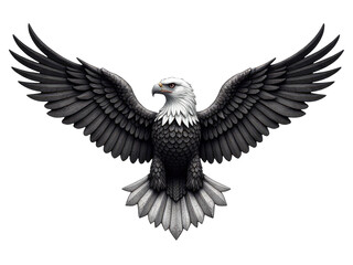 Fototapeta premium A majestic eagle in monochrome