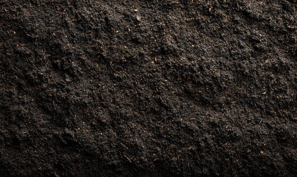 Front-facing texture of compacted forest humus layer, dark organic fine texture