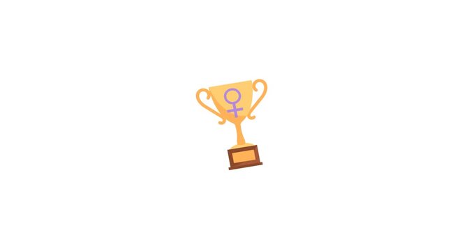 A trophy for achievement and victory concepts