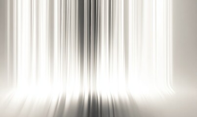 Obraz premium Front-facing texture of smooth vertical white light gradient, minimalistic luminous field