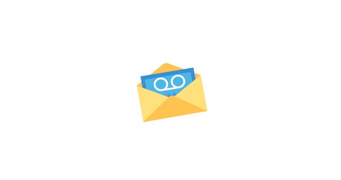 Voicemail icon or message for communication concepts