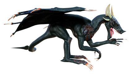 Fototapeta premium 3D Rendering Fairy Tale Dragon on White