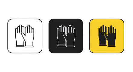 Obraz premium Hand gesture icons set flat design vector illustration - Clipart. Icon vector - Icon collection - icon set - Line and glyph icon and logo template - Editable Icon