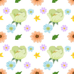 seamless pattern with flowers