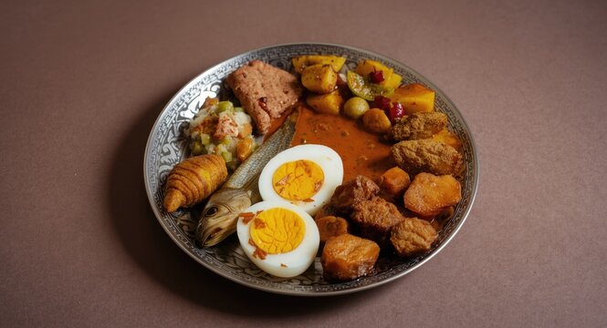 Heritage Newari Samay Baji plate with customary items