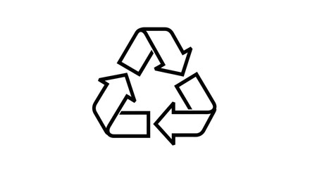 Obraz premium Recycle symbol representing environmental sustainability and ecological awareness.