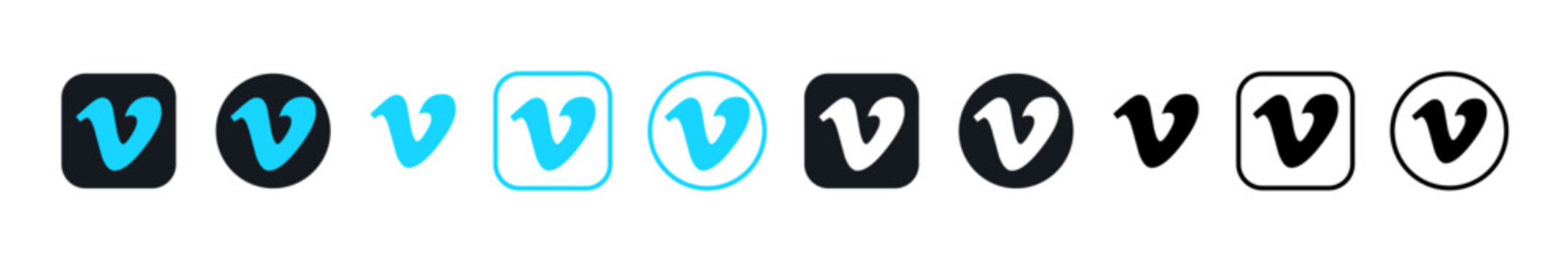 vimeo logo icon. vimeo social media