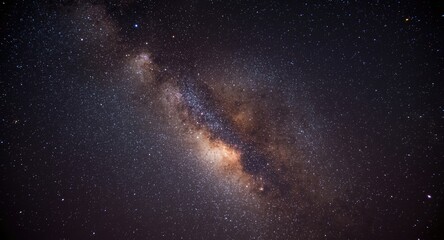 A dazzling Milky Way galaxy with countless stars in a cosmic background