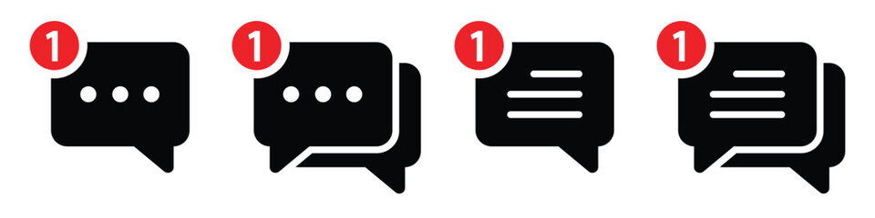 Mail message notification icon illustration