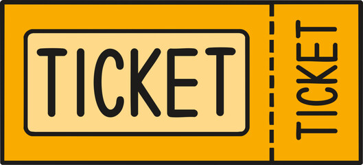 Naklejka premium Movie ticket or Concert ticket vector
