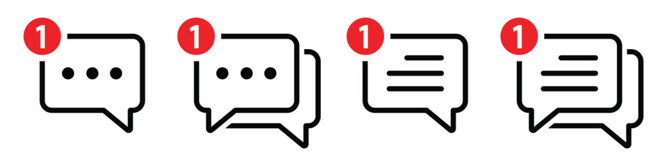 Mail message notification icon illustration
