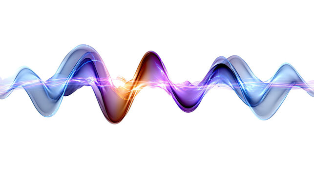 Sound Wave Spectrum: An abstract representation of sound waves, showcasing a vibrant display of colors and forms, symbolizing the intricacies of acoustic phenomena.