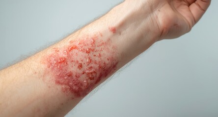 Allergic skin rash due to plaster contact causing dermatitis