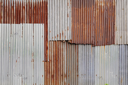 old zinc wall background